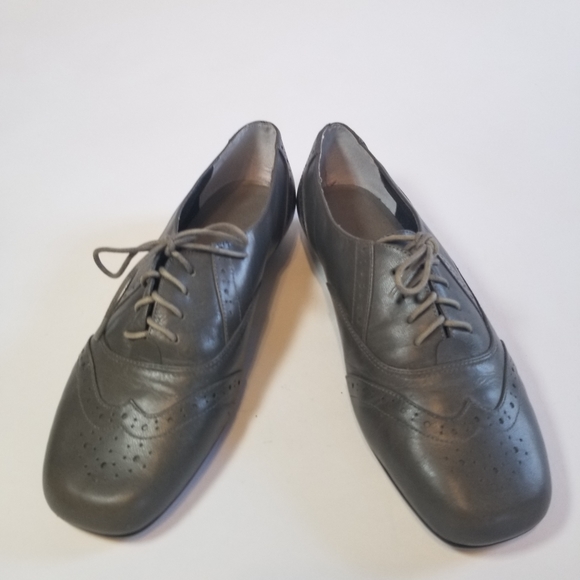 Ros Hommerson gray leather wing tips - Picture 2 of 10
